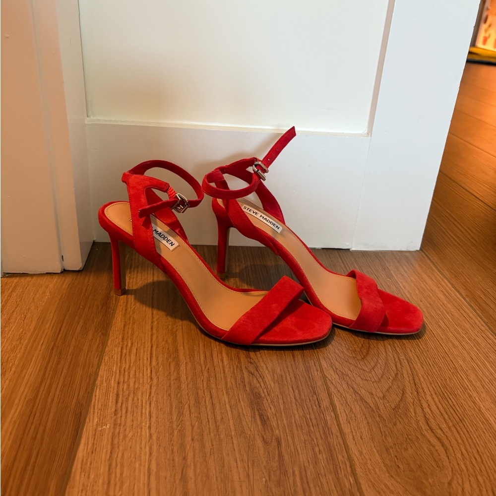 Steve Madden Red Heeled Sandals